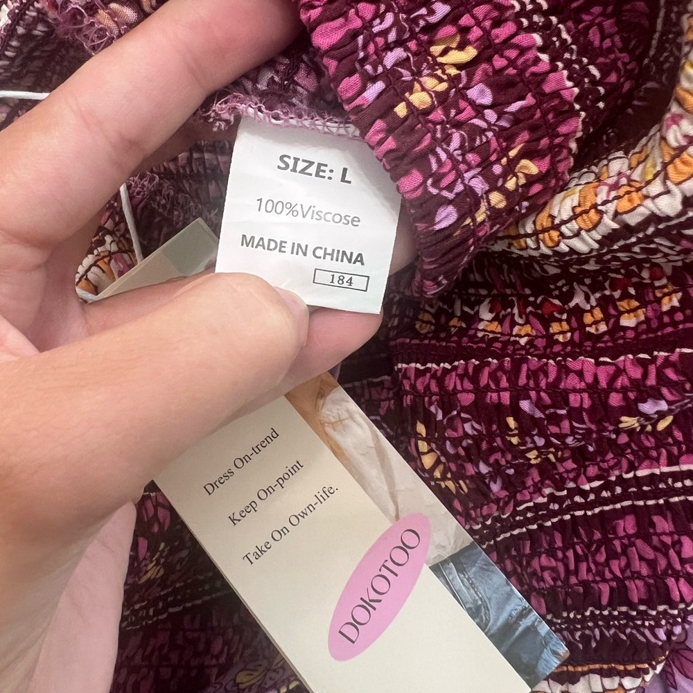 Dokotoo Bohemian Floral Pink Jumpsuit Romper - Picture 4 of 8